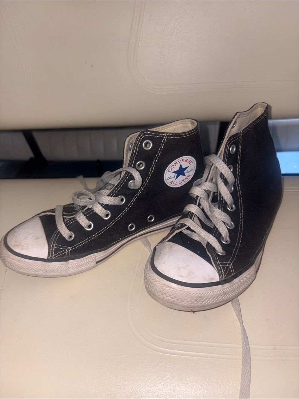 Converse Kids Black High-Top Sneakers with White Accents